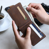 Ví gập đôi ngang mini - handmade - Barm S Ví lethnic