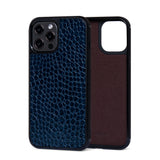 Ốp lưng IPhone 12 Pro Da Thật IPhone 12 lethnic Vân Cá Xanh Có Lót Đệm