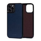 Ốp lưng IPhone 12 Pro Max Da Thật IPhone 12 lethnic Xanh Navy Có lót đệm