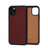 Ốp da thật IPhone 11 Pro - Lót Trong lethnic Đỏ rượu