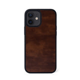 Ốp lưng IPhone 12 Mini Da Thật - Lót Trong IPhone 12 lethnic Cẩm LaI Nâu Không Lót
