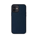 Ốp lưng IPhone 12 Mini Da Thật - Lót Trong IPhone 12 lethnic Xanh Navy Không Lót