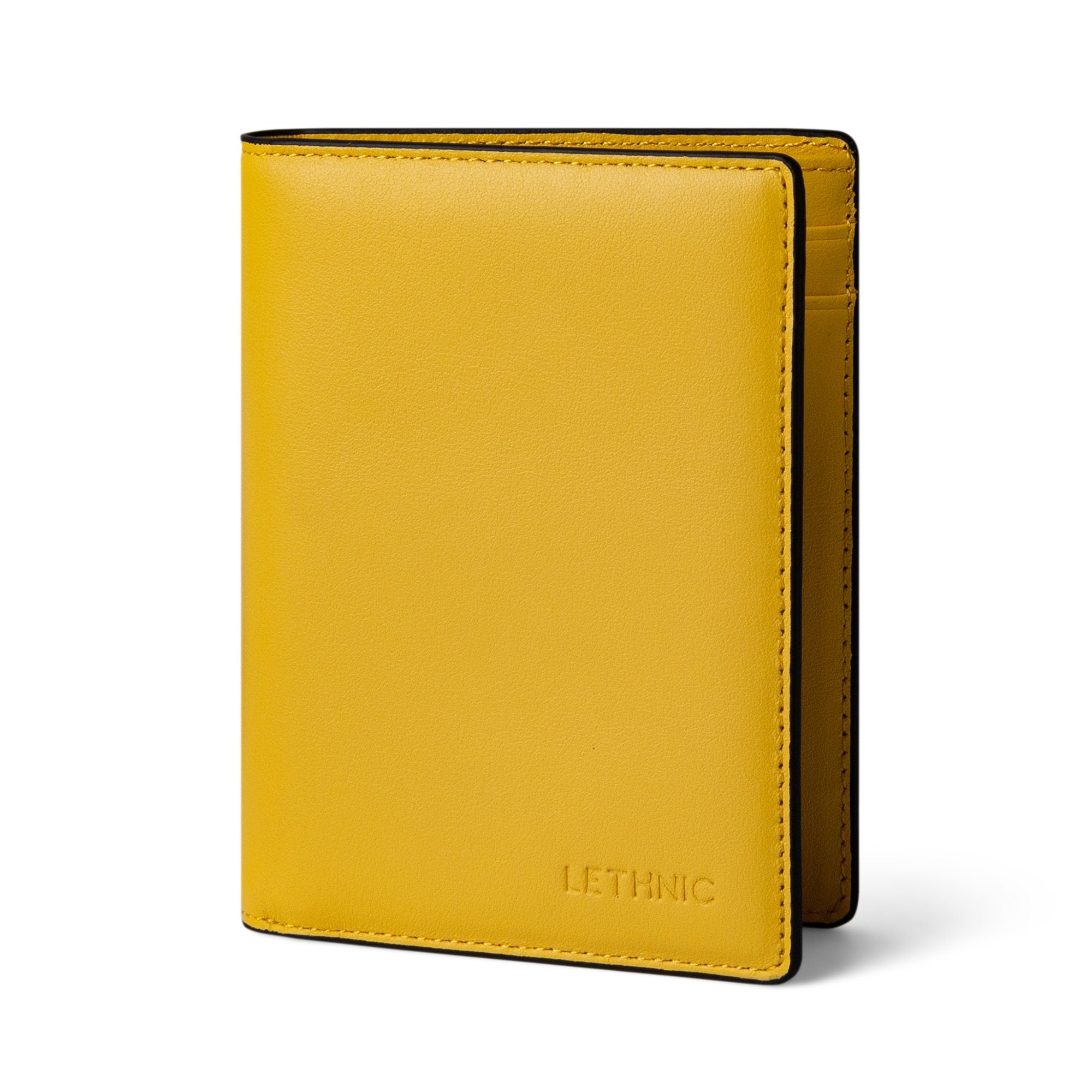 Ví gập đôi dáng đứng - Mini Bloss lethnic Vàng Chanh