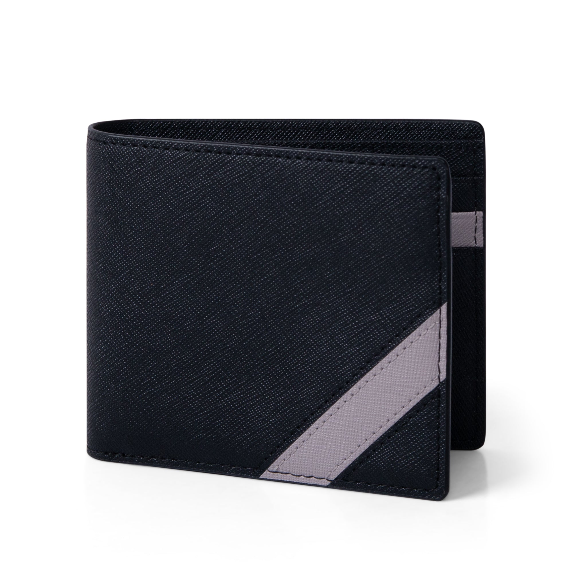 Ví Nam Gập Đôi Dáng Ngang - Saffiano Leather - REVO-H - LETHNIC