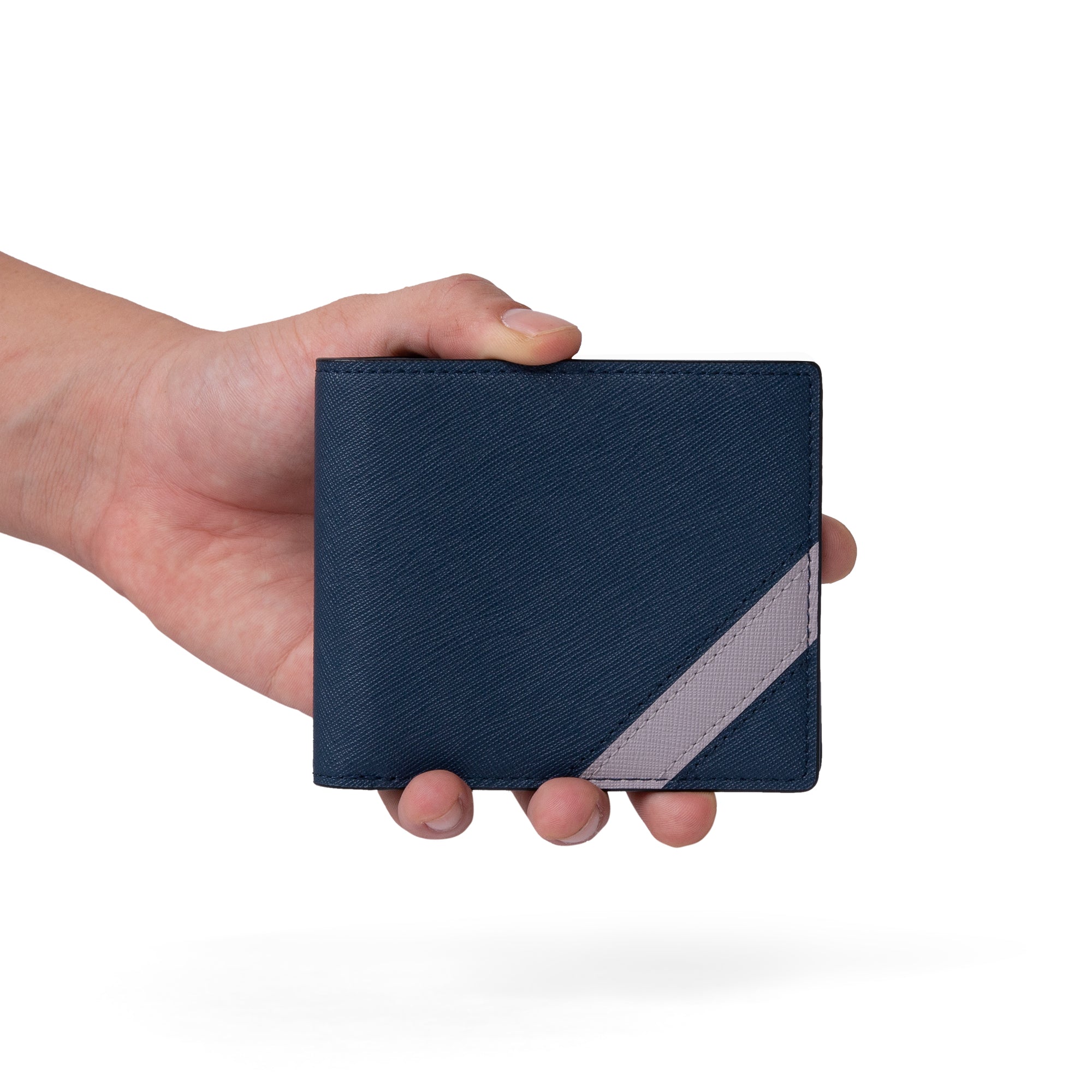 Ví Nam Gập Đôi Dáng Ngang - Saffiano Leather - REVO-H - LETHNIC