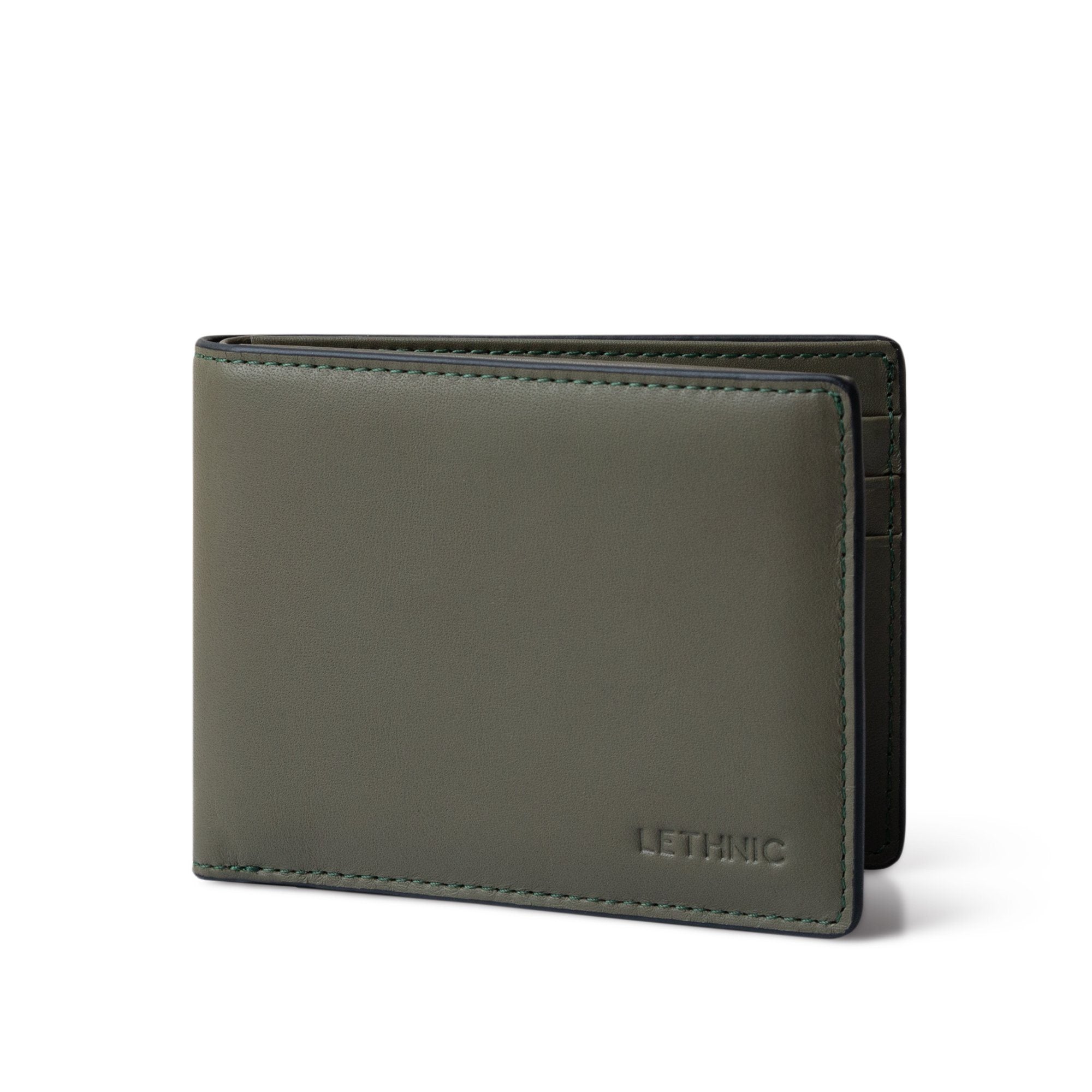 Mini Cosy - Ví gập đôi mini. Ví lethnic Xanh Olive
