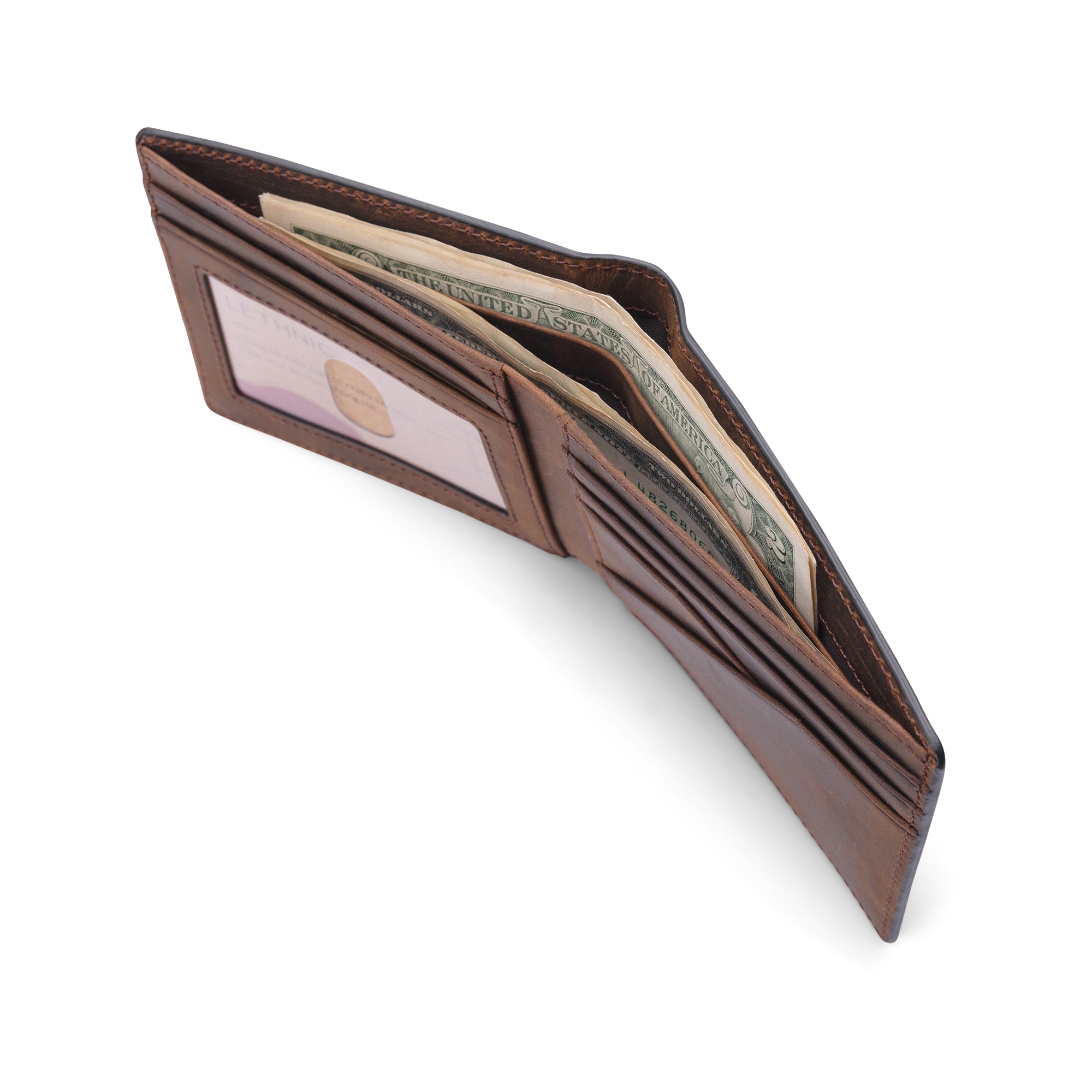 Ví da sáp dáng ngang cổ điển - Rustic-H - LETHNIC