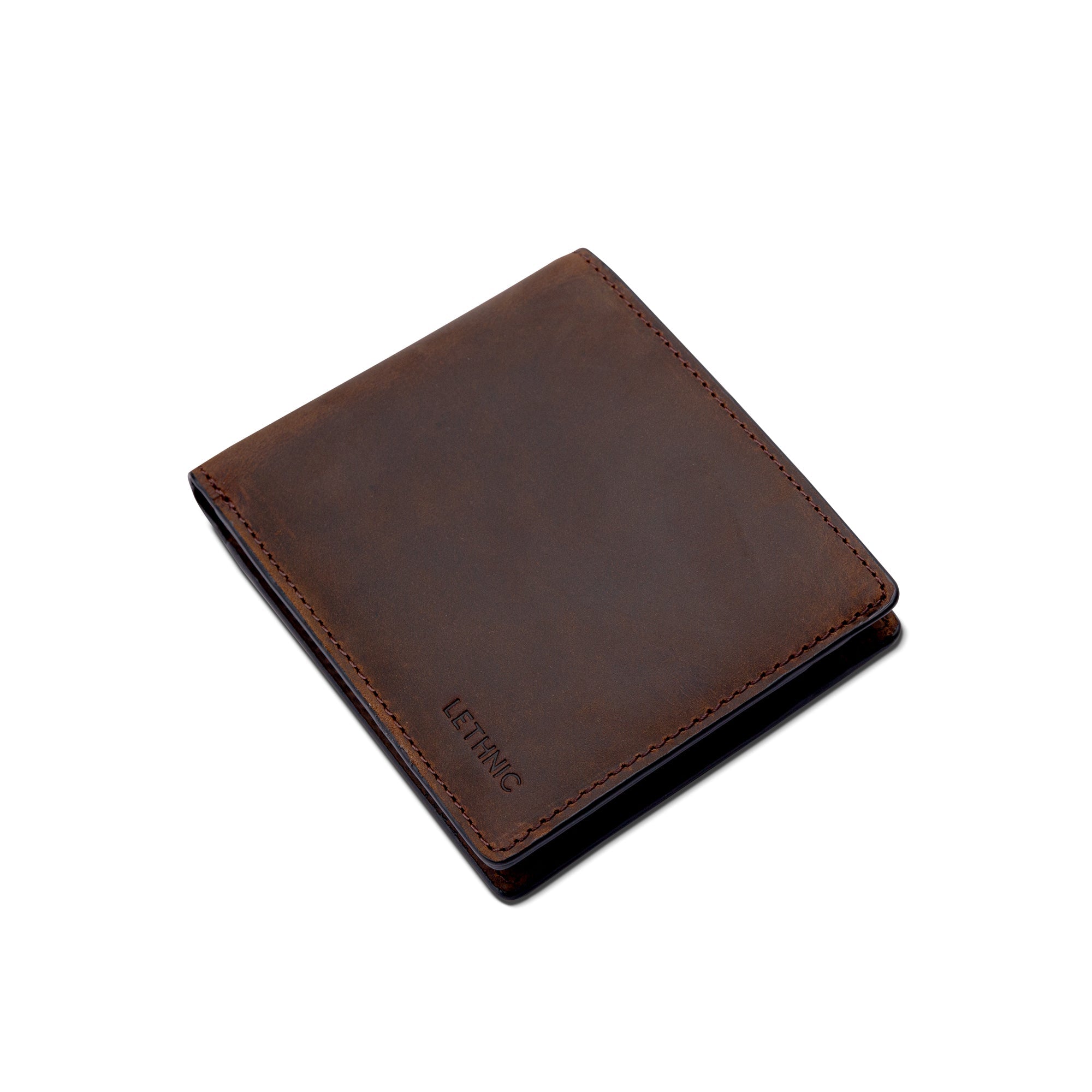 Ví da sáp dáng ngang cổ điển - Rustic-H - LETHNIC