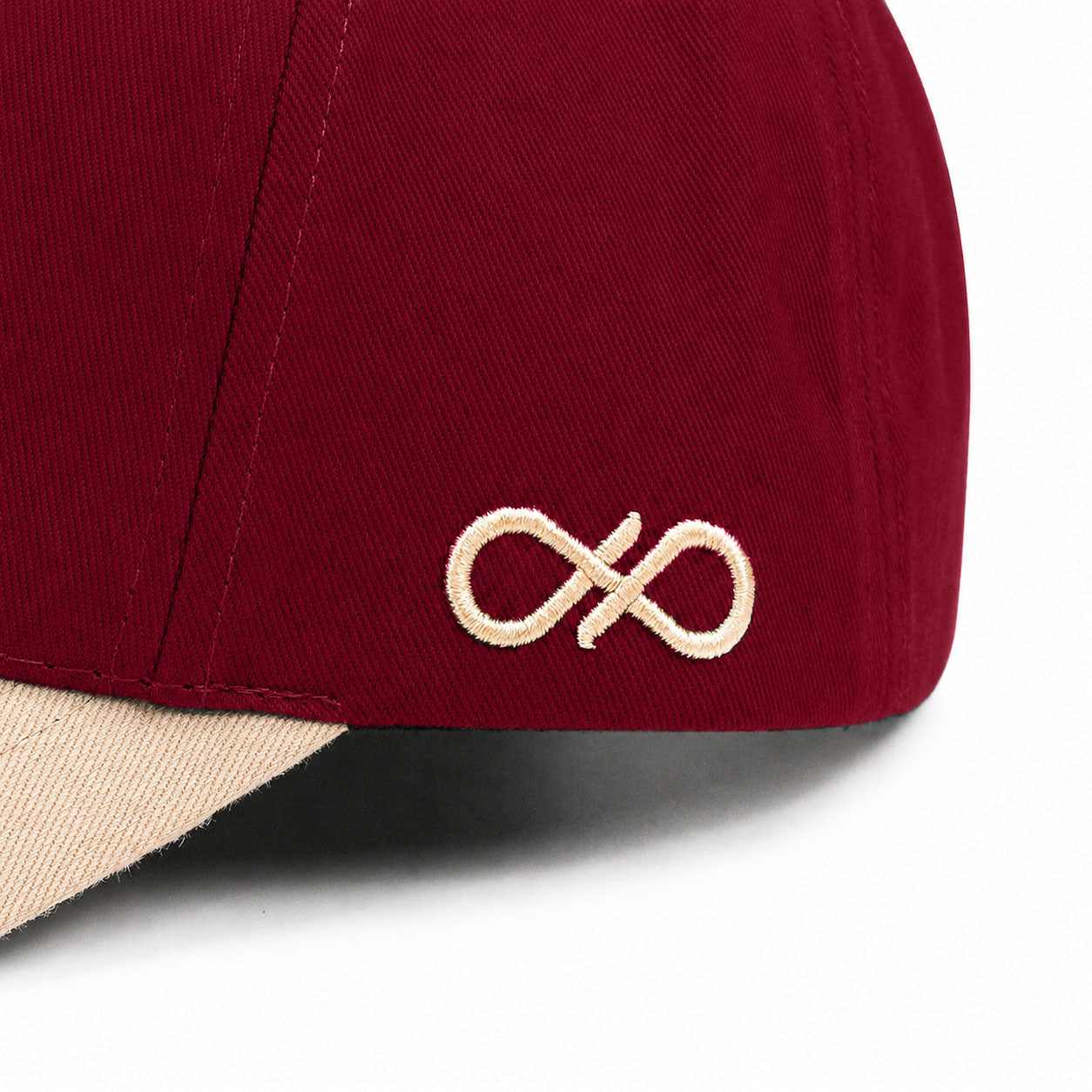 Nón Baseball Cap - Ball Cap - Cherry / Beige