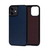 Ốp lưng IPhone 12 Da Thật IPhone 12 lethnic Xanh Navy Có Lót Đệm 
