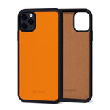Ốp da thật IPhone 11 Pro Max - Lót Trong lethnic Cam 