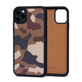 Ốp da thật IPhone 11 Pro Max - Lót Trong lethnic Camou Nâu 
