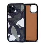 Ốp da thật IPhone 11 Pro Max - Lót Trong lethnic Camou Xanh Lá 