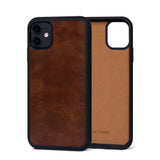 Ốp da thật IPhone 11 - Lót Trong lethnic Cẩm Lai Nâu 