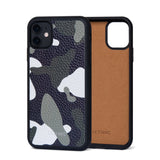 Ốp da thật IPhone 11 - Lót Trong lethnic Camou Xanh Lá 