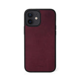 Ốp lưng IPhone 12 Mini Da Thật - Lót Trong IPhone 12 lethnic Đỏ Rượu Không Lót 