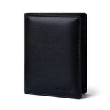 Ví gập đôi dáng đứng - Mini Bloss lethnic Đen Trơn 