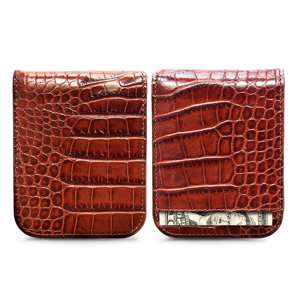 Ví Kẹp Tiền - Money Clip - Series 01 Ví lethnic Nâu 