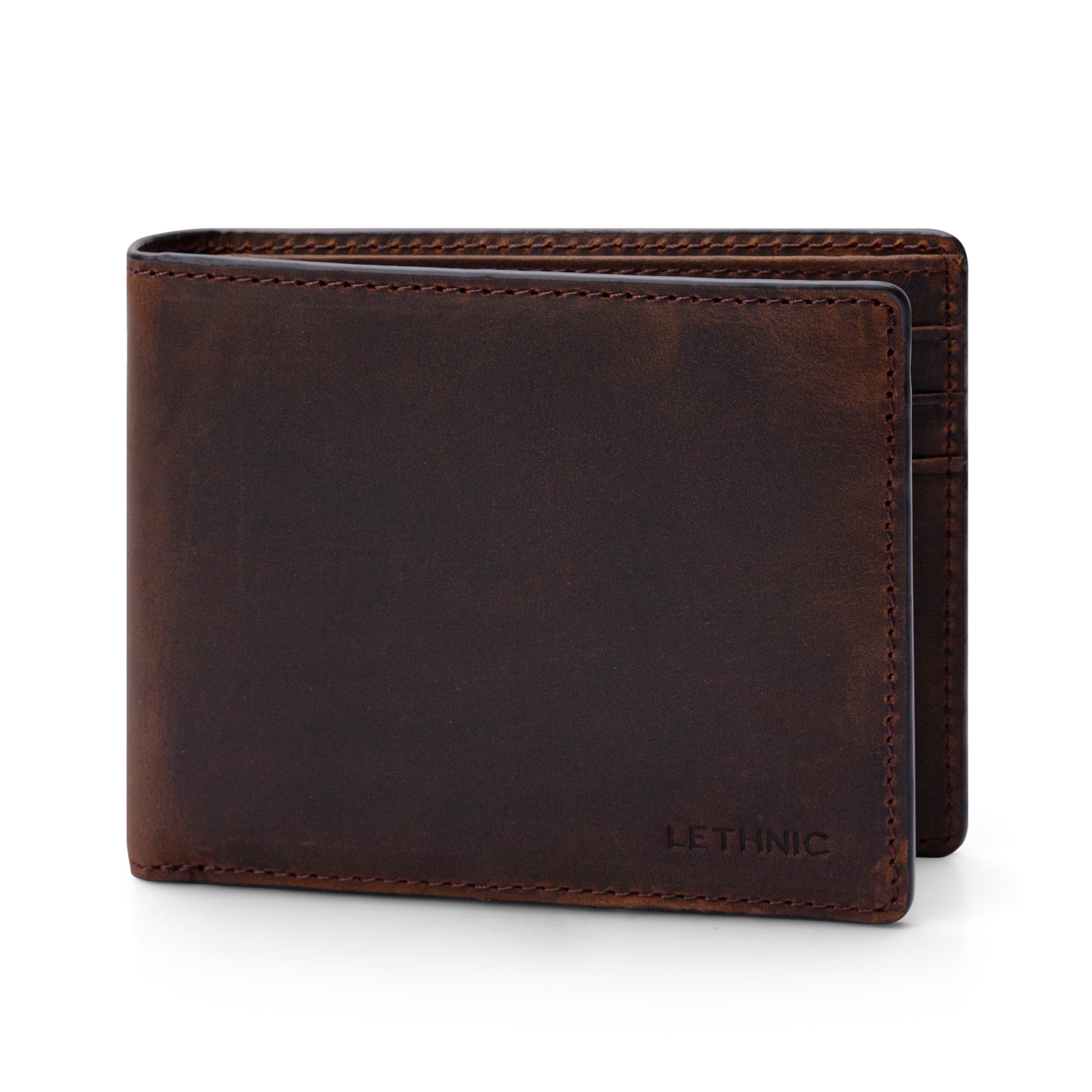 Ví da sáp dáng ngang cổ điển - Rustic-H - LETHNIC
