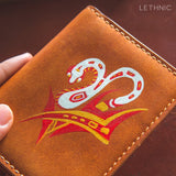 Ví da vẽ Rắn lethnic 