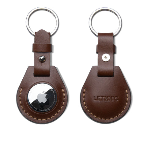Bao da AirTag - Leather AirTag Cases Apple Accessories LETHNIC Tiêu Chuẩn Nâu Nappa 