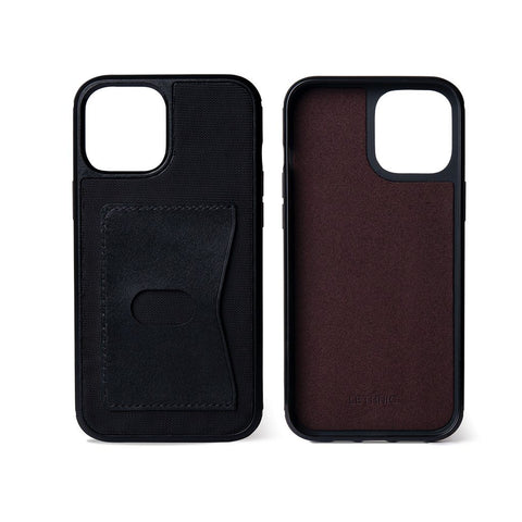 Ốp lưng có ngăn thẻ IPhone 12 Series IPhone Cases LETHNIC IPhone 12 Black 