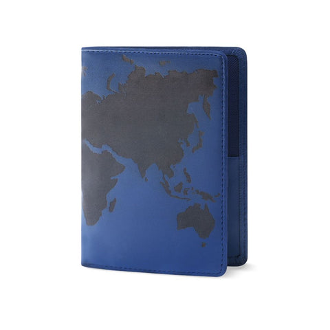 DEPALL - Passport Cover Bản Đồ Thế Giới Ví lethnic Xanh 